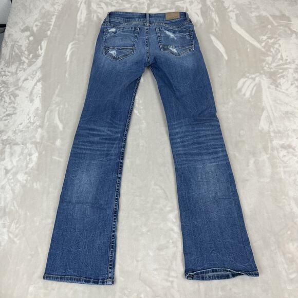 BKE Jeans Womens 26 Slim Fit Blue Denim Stella Bootcut Low Rise Y2K Preppy - Picture 9 of 12